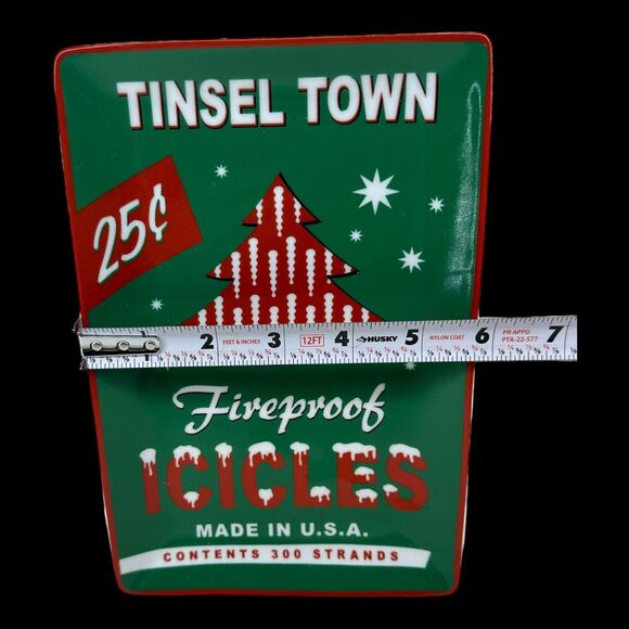 Boston Warehouse "Tinsel Town Fireproof Icicles" Catch All Dish Retro Box 2006 - Picture 3 of 6
